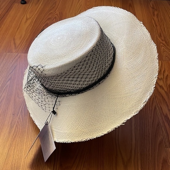 Anthropologie Sensi Studio Cordovan Boater Hat. NWT main image 4